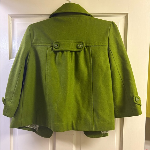 Tulle Green Wool Swing Coat - Picture 4 of 4